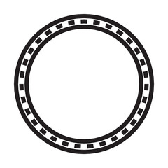 Circle frame round border design shape icon for decorative vintage doodle element for design in vector illustration