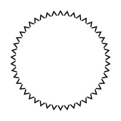 Circle frame round border design shape icon for decorative vintage doodle element for design in vector illustration