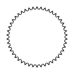 Circle frame round border design shape icon for decorative vintage doodle element for design in vector illustration