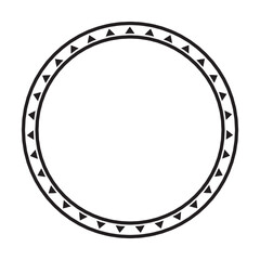 Circle frame round border design shape icon for decorative vintage doodle element for design in vector illustration