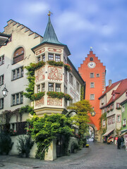 Fototapeta na wymiar Gate tower, Meersburg, Germany