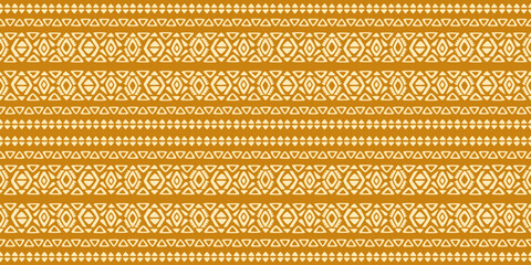 Ethnic abstract ikat art. Seamless pattern in tribal, folk embroidery, and Mexican style. Aztec geometric art ornament print. Design for carpet, wallpaper, clothing, wrapping, fabric, cover, textile. - obrazy, fototapety, plakaty