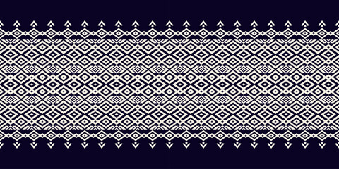 Ethnic abstract ikat art. Seamless pattern in tribal, folk embroidery, and Mexican style. Aztec geometric art ornament print. Design for carpet, wallpaper, clothing, wrapping, fabric, cover, textile.