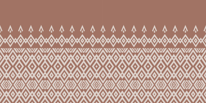 Ethnic abstract ikat art. Seamless pattern in tribal, folk embroidery, and Mexican style. Aztec geometric art ornament print. Design for carpet, wallpaper, clothing, wrapping, fabric, cover, textile.