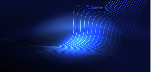 Abstract background neon wave. Hi-tech design for wallpaper, banner, background, landing page, wall art, invitation, prints, posters