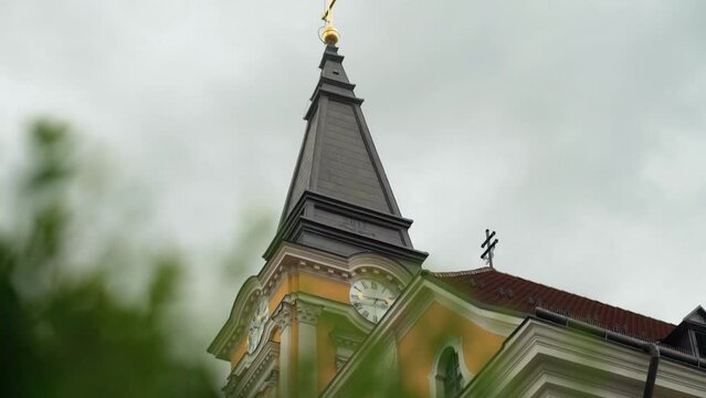 Yellow building of Roman Catholic Archdiocese of Kalocsa-Kecskemet, Kalocsa, Hungary