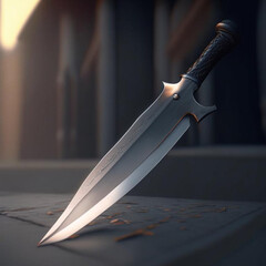 beautiful handmade knife on the table