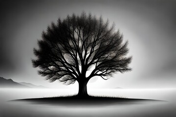 Dark tree. mental health. depression. mind