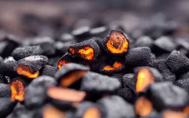 macro shot of wood coals