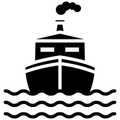 Fototapeta na wymiar cruise ship, public transportation, vector icons for web design, app, banner, flyer and digital marketing.
