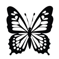 A flying Butterfly silhouette, butterfly line art vector
