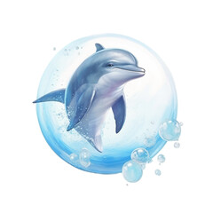 dolphin jumping in water Ai Generative