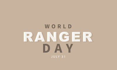 World Ranger Day. background, banner, card, poster, template. Vector illustration.