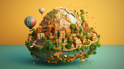 global environment june 5 3D style Generative AI