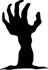ghost evil zombie hand halloween decoration black silhouette horror spooky