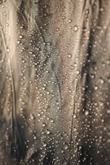 Vertical shot of a water resistant fabric