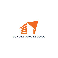 abstract house logo design