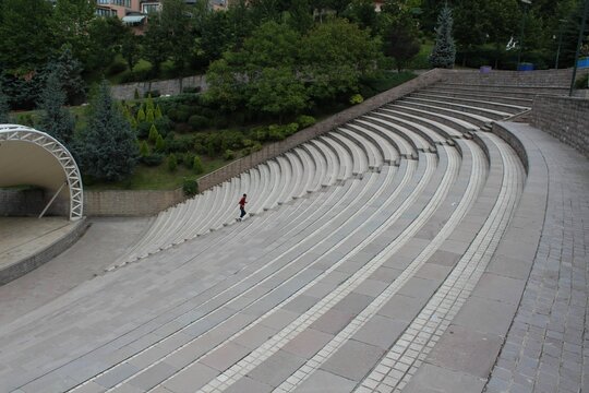 Closeup Shot Of A Young Man Walking Up The Stairs