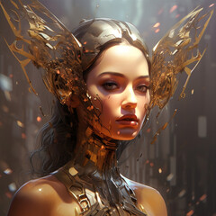 portrait of a person with a crown