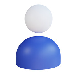 3d icon user isolated on transparent background