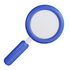 3d icon search isolated on transparent background