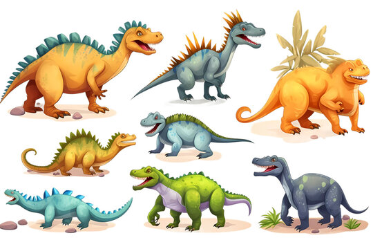 set of cartoon dinosaurs © Lucas