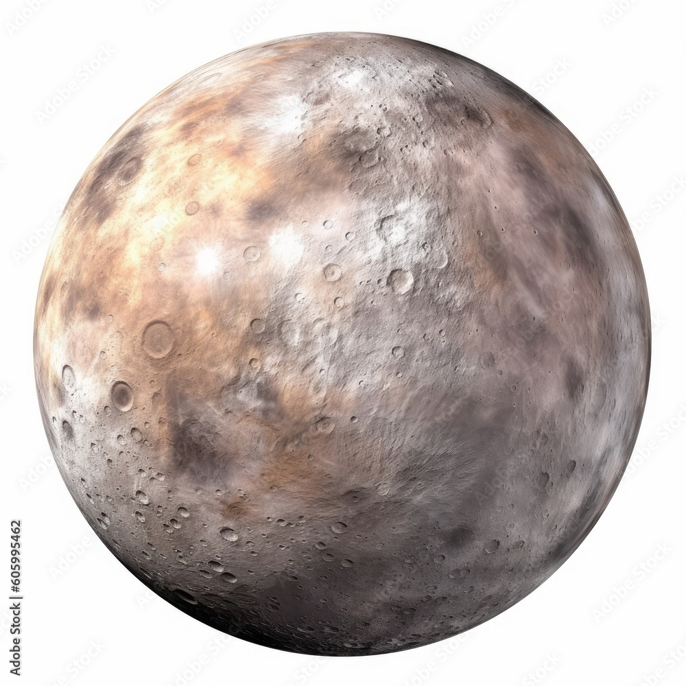 Poster planet in space isolated on transparent background cutout