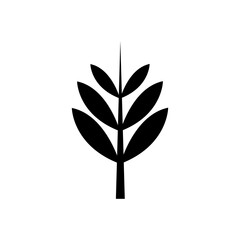  LEAF ICON silhouette design template vector