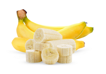 Two bananas isolated on transparent png