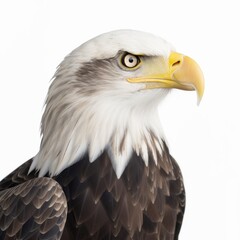 Obraz premium american bald eagle isolated on transparent background cutout 