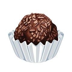 Chocolate Ball Sweet Food Choco Cacao Vector Illustration
