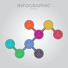 Modern flat circular diagram infographic template vector illustration	