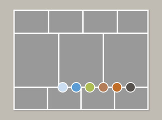 Travel photo collage moodboard template