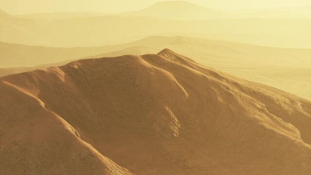 Beautiful landscape of sandy desert aerial