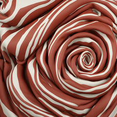 Brown and white swirl cloth background. generative ai