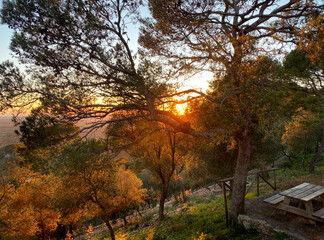 Sunset on the Santuari de Sant Salvador Monastery, Felanitx