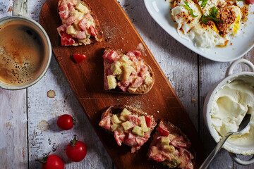 delicious open faced sandwiches for brunch