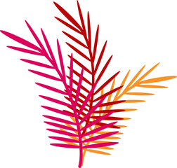 Palm leaf autumn vector illustration