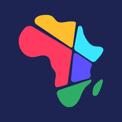 Colorful africa map logo design template © Дмитрий Сальников