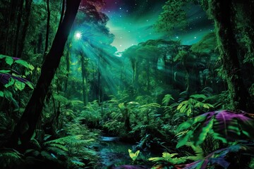 Celestial Radiance: Discover the Bioluminescent Forest's Mesmeric Beauty