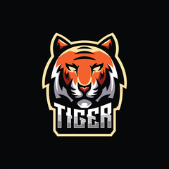 tiger esport mascot logo desin illustration