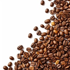 Obraz premium coffee beans on white background ,Generative AI