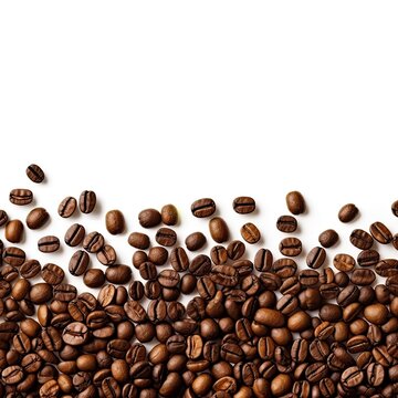 coffee beans on white background ,Generative AI © HappyTime 17