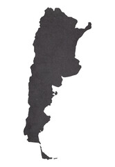 map of Argentina on old black grunge paper	