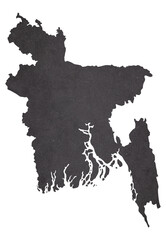 map of Bangladesh on old black grunge paper	