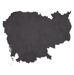 map of Cambodia on old black grunge paper	