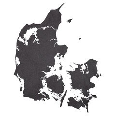 map of Denmark on old black grunge paper	