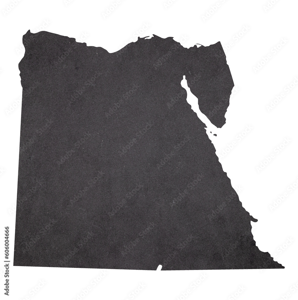 Poster map of egypt on old black grunge paper