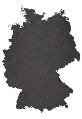 map of Germany on old black grunge paper	