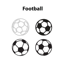Soccer ball icon. football simple black style, Vector illustration.
